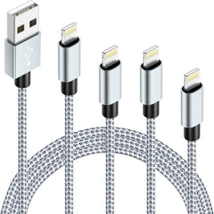 IDISON iphone Charger Cable 4 Pack,MFi Certified Braided Nylon