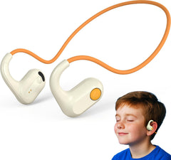 ANCwear Kids Open Ear Headphones, 85dB Volume Limit, Ages 5+ 17g air conduction design with IPX6 water resistance, mic, magnetic charging and 10H battery for school, sports and travel