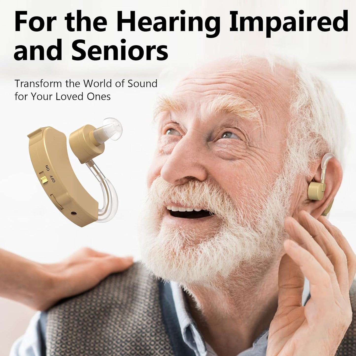 ANCwear Hearing Amplifier Hearing Aids, Battery Operated, 6 Levels of Volume