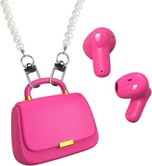 ANCwear Wireless Earbuds with Mini Handbag Case, 22H Playtime, Pearl White Bluetooth 5.3, 13mm drivers, touch controls and DIY stickers for music, calls, travel, everyday wear and gifting