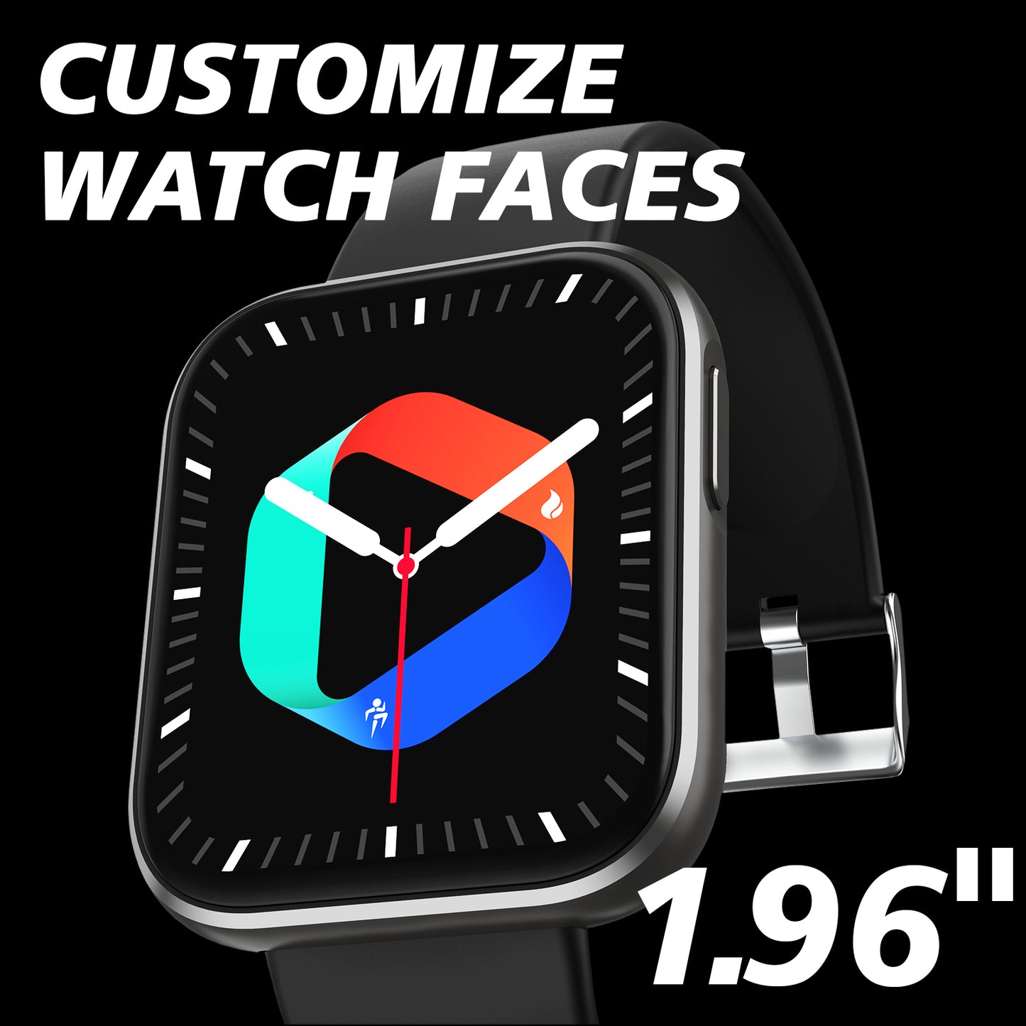ANCwear S7--1.96" Display/Answer&make call/ Ai assistant/Heart Rate Sleep Monitor/120+ Sports Modes