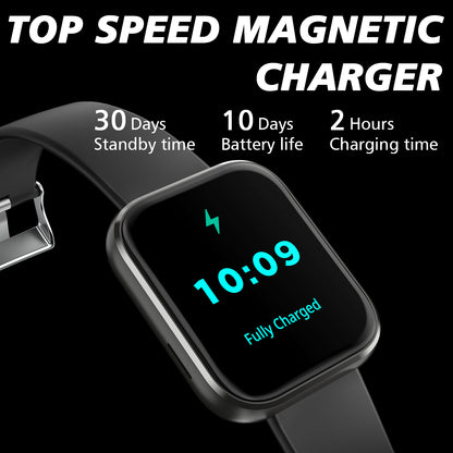 ANCwear S7--1.96" Display/Answer&make call/ Ai assistant/Heart Rate Sleep Monitor/120+ Sports Modes