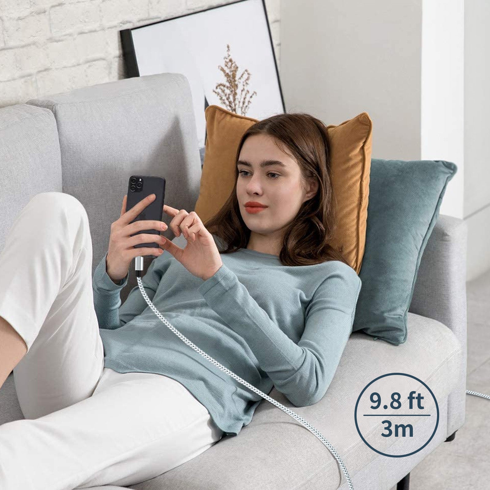 IDISON iphone Charger Cable 4 Pack,MFi Certified Braided Nylon