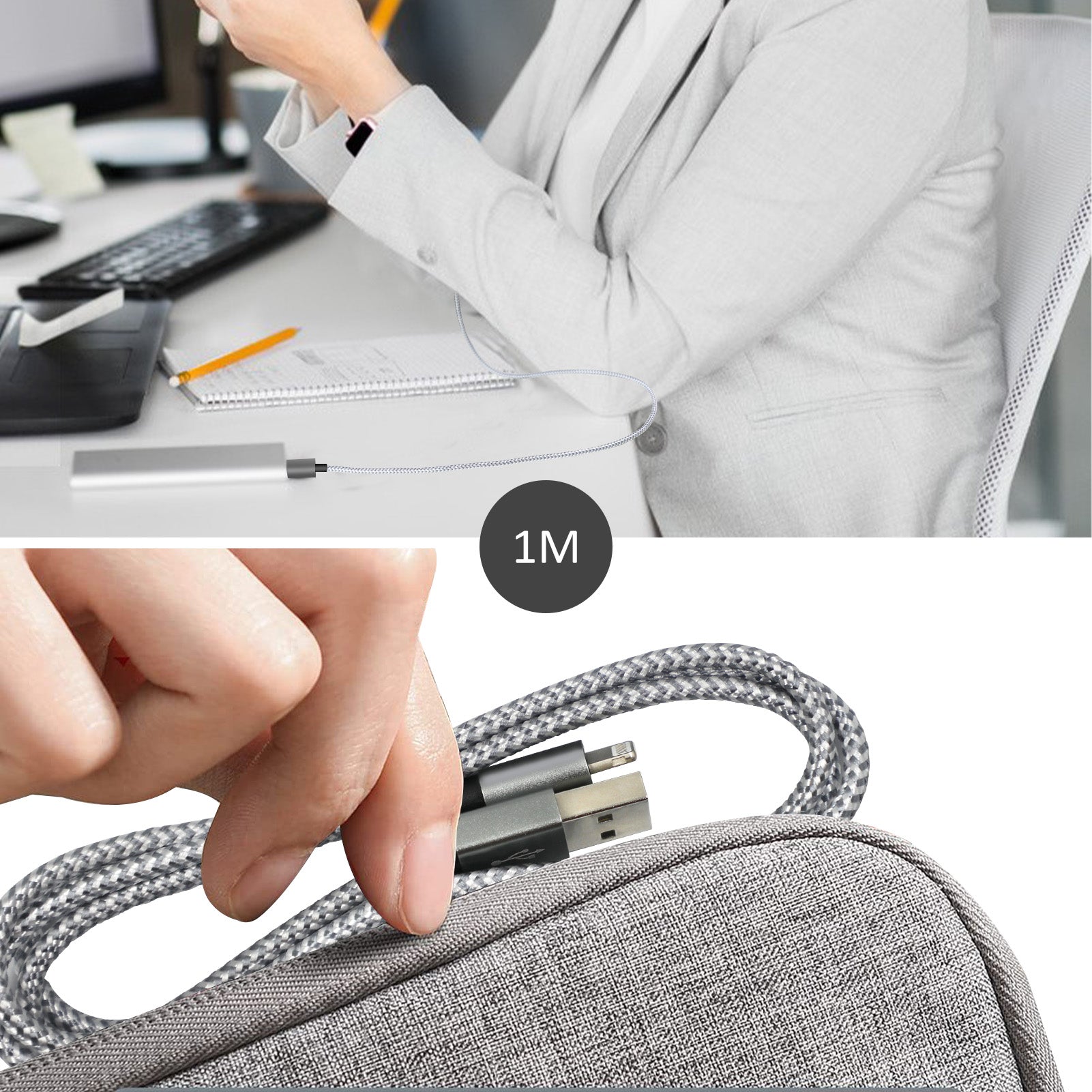 IDISON iphone Charger Cable 4 Pack,MFi Certified Braided Nylon