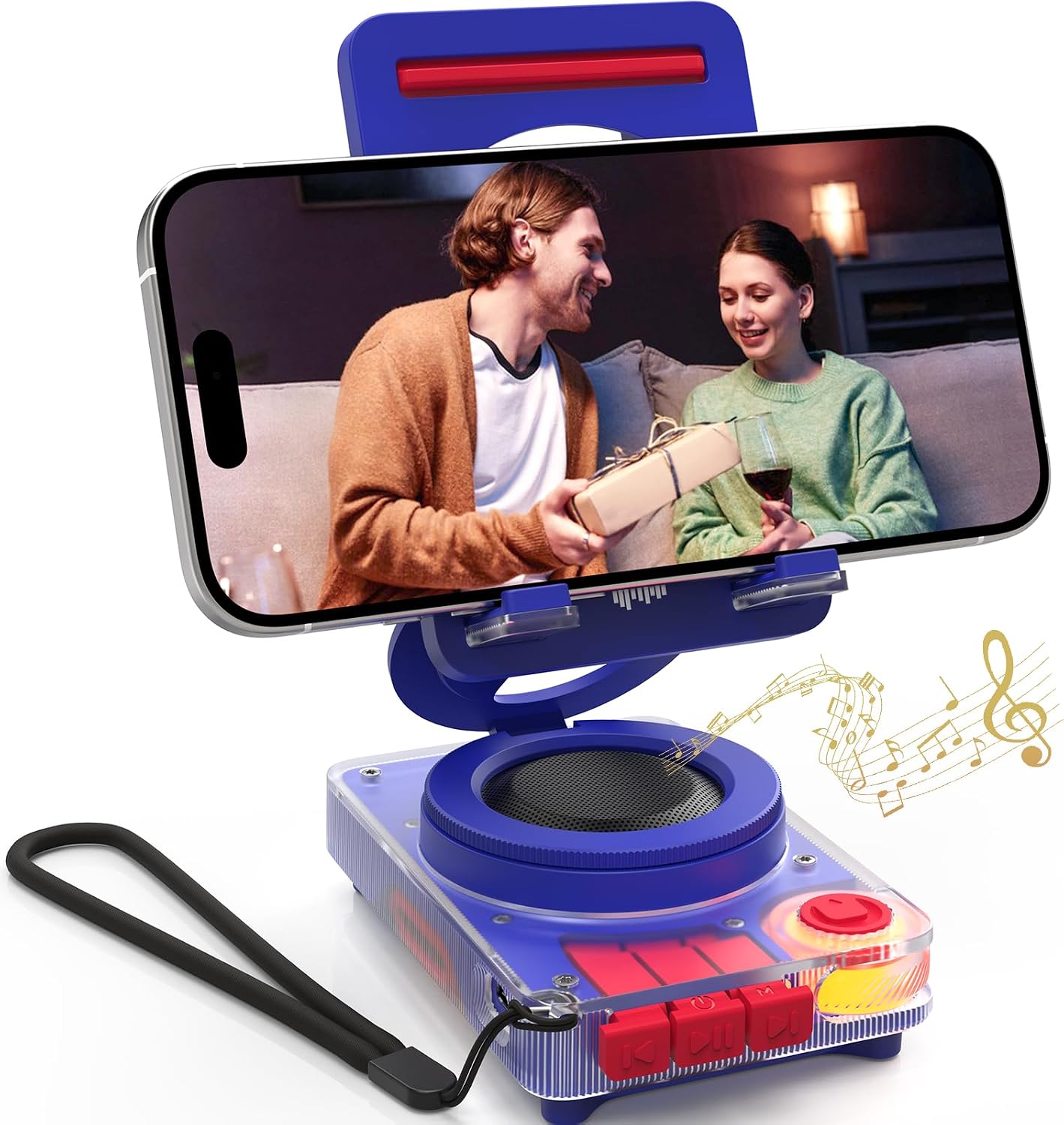 ANCwear Portable Bluetooth Speaker with TF Card Slot, Cell Phone Stand with Wireless Bluetooth 5.4 Speaker, Cool and Unique Desgin, Best Gifts Ideas for Young Men Women, Teenage Boys, Adult Daughters