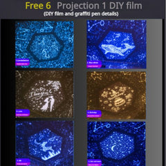 Star Projector, Galaxy Projector for Bedroom, Plug-in/Revolution/6 Light Effects/3 Levels Adjustable Brightness/3 Colour Temperatures LED Night Lights for Kids Room Adults Home Theater Party Decor