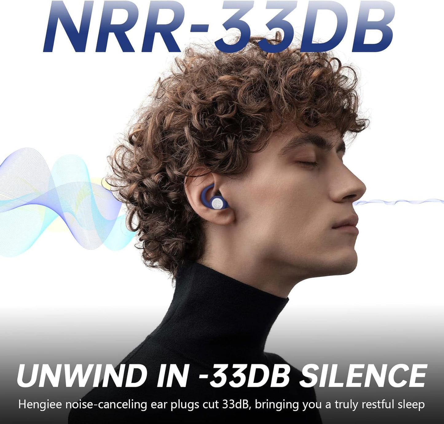 Silicon Ear Plugs for Sleeping，Noise-cancelling,2 Pairs