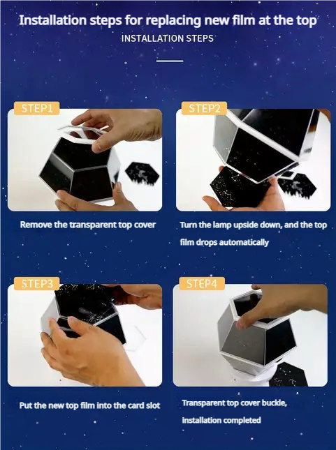 Star Projector, Galaxy Projector for Bedroom, Plug-in/Revolution/6 Light Effects/3 Levels Adjustable Brightness/3 Colour Temperatures LED Night Lights for Kids Room Adults Home Theater Party Decor