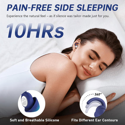 Silicon Ear Plugs for Sleeping，Noise-cancelling,2 Pairs