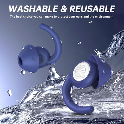 Silicon Ear Plugs for Sleeping，Noise-cancelling,2 Pairs
