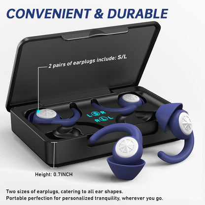 Silicon Ear Plugs for Sleeping，Noise-cancelling,2 Pairs