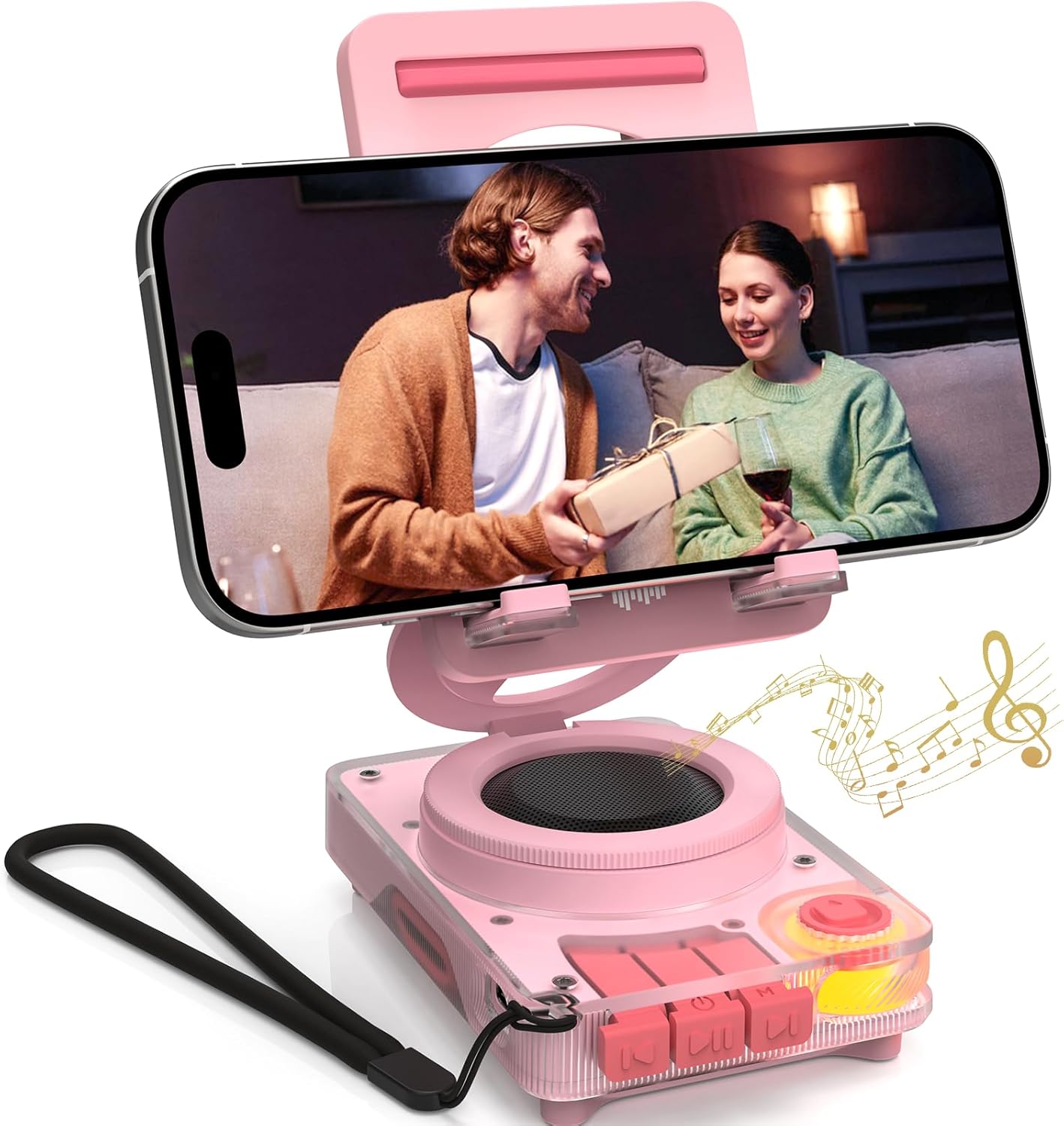 ANCwear Portable Bluetooth Speaker with TF Card Slot, Cell Phone Stand with Wireless Bluetooth 5.4 Speaker, Cool and Unique Desgin, Best Gifts Ideas for Young Men Women, Teenage Boys, Adult Daughters