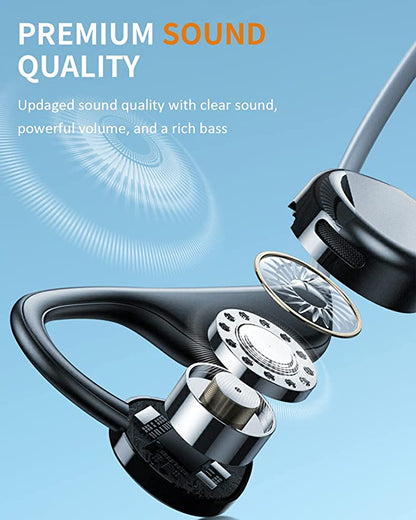 ANCwear V7--  Open ear design headphones/ Native Voice Assistant/Sweatproof